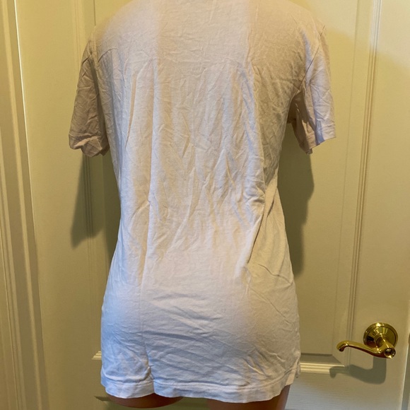 ADIDAS Large Trefoil Logo Cotton Lavender Sport Gym Tee T-Shirt Small S EUC - Picture 8 of 11